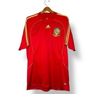 Adidas Spain National Team 2008/2010 Sample Soccer Football Jersey Shirt Red